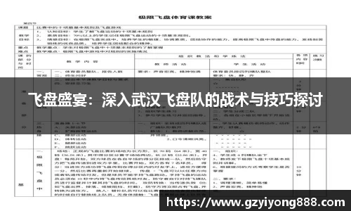飞盘盛宴：深入武汉飞盘队的战术与技巧探讨