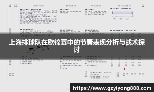 上海排球队在欧锦赛中的节奏表现分析与战术探讨